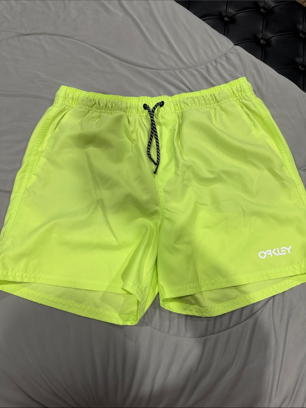 Oakley Men's Neon Lime Swim Trunks